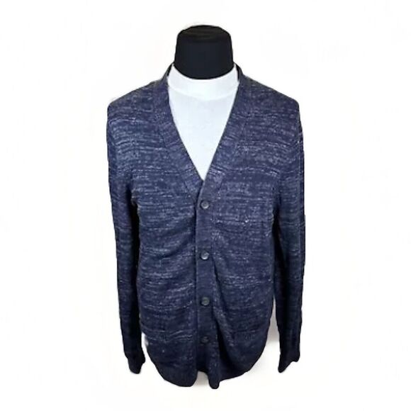 Men’s Cardigan XXL Blue Pockets‎ Grunge Indie Street Grandpa Urban Pipeline - Picture 3 of 13